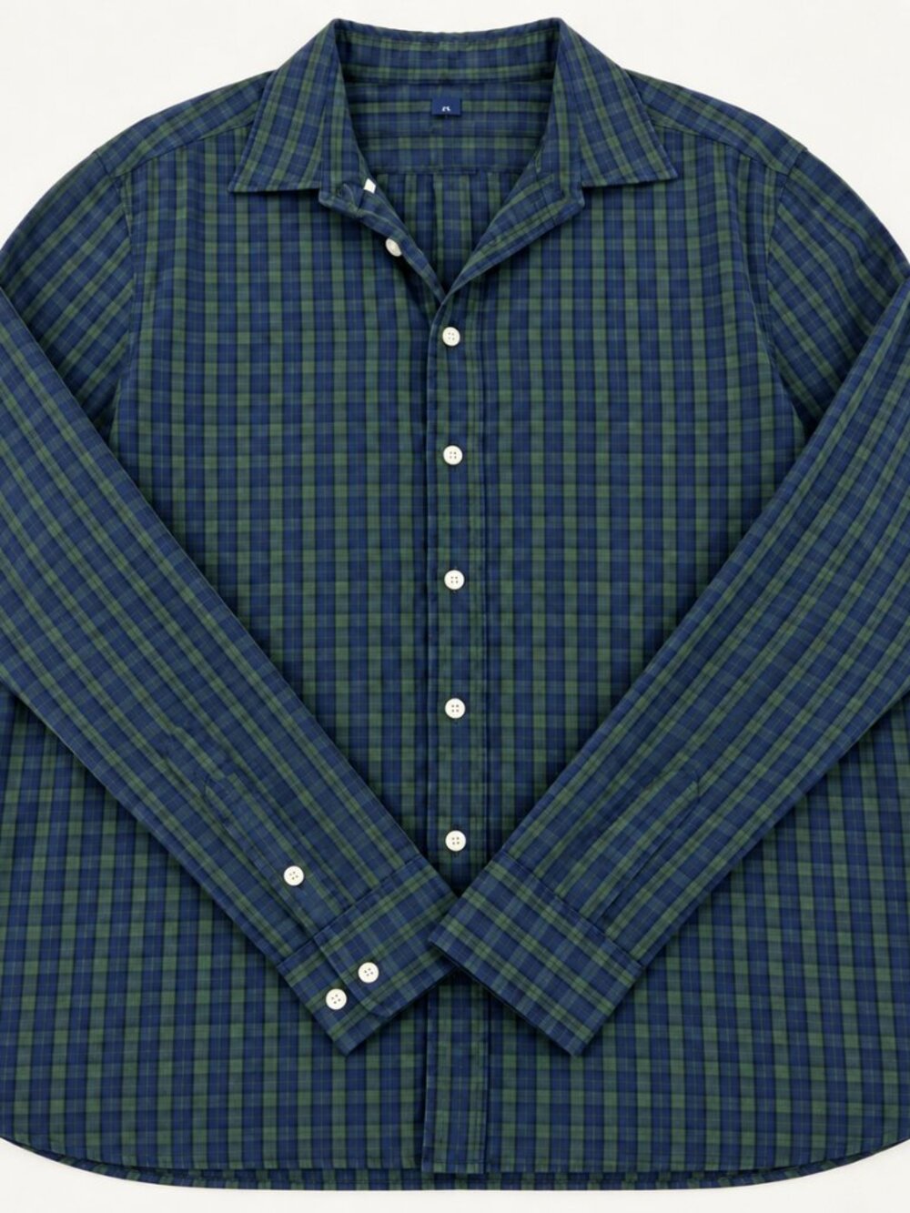J.Crew Men’s XL Navy Green Plaid Long Sleeve Button Down Shirt